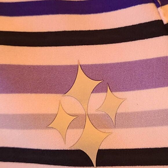 Jofit Womens Stripe Collared Half Zip Stretchable Golf Polo Multicolor Large - Picture 8 of 9